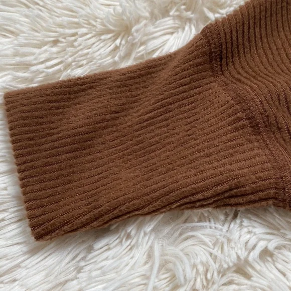 Jenny Boston Ribbed Dolman Top 💗 Brown - Picture 7 of 12